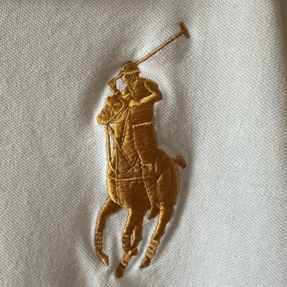Polo Ralph‎ Lauren White Big Pony Crest Polo Shirt XXL Custom Slim Fit - Picture 5 of 11